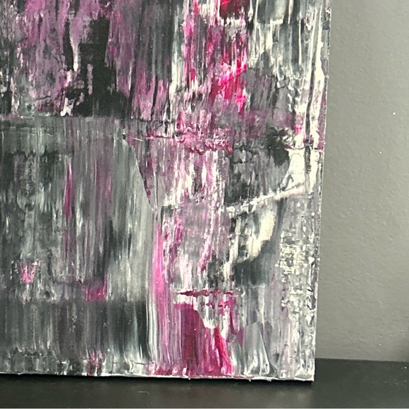 Original Abstract Painting On Reclaimed Wood 12” X 12 “ X‎ 1” Getting Through It - Picture 14 of 16